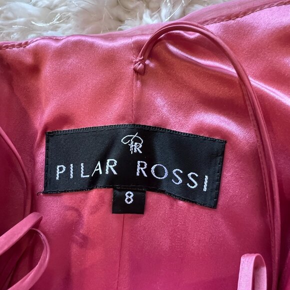 Pilar Rossi 100% Silk Tiered Ruffle Dress - Picture 3 of 4